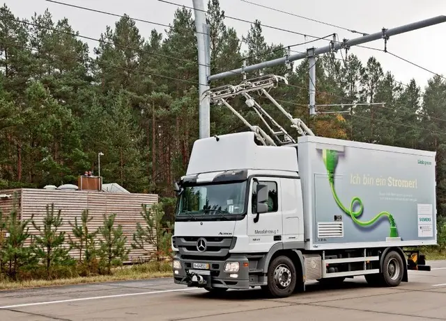Siemens electrifica una autopista para trolecamiones en EEUU