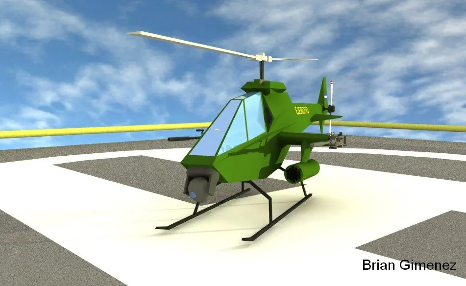 Helicóptero Argentino Cicare CH-14 De ataque y reconocimien
