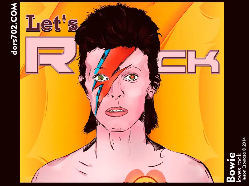 Bowie loves rock - Illustrator