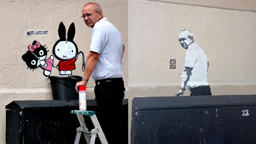Grafitero inmortaliza a la persona que borró su obra