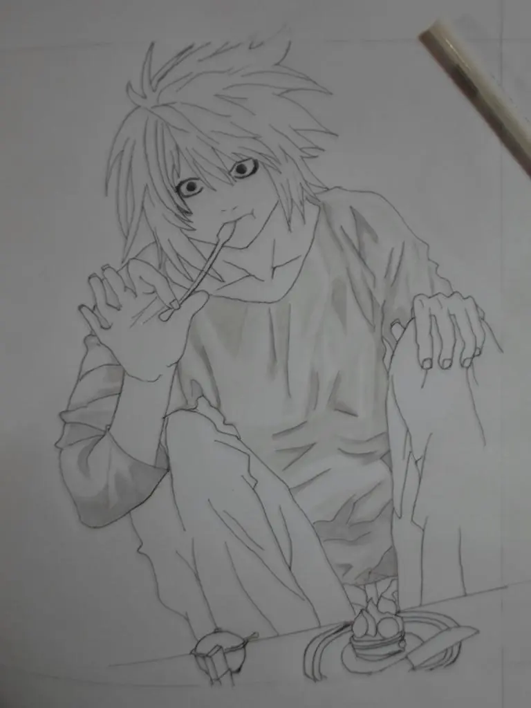 L lawliet dibujo