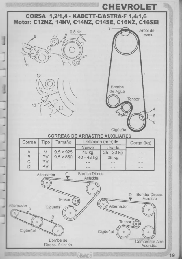 Correas de Distribución, Manuales nacionales