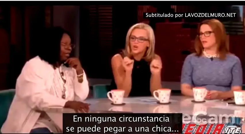 Las mujeres no deben golpear a los hombres.