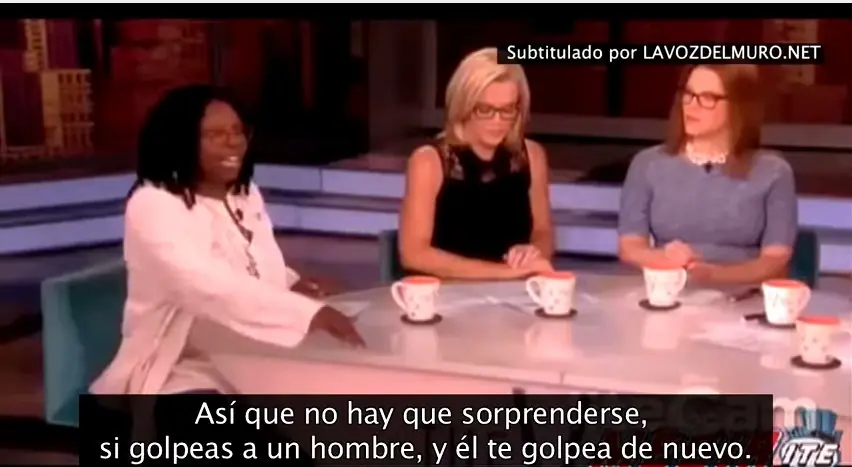 Las mujeres no deben golpear a los hombres.