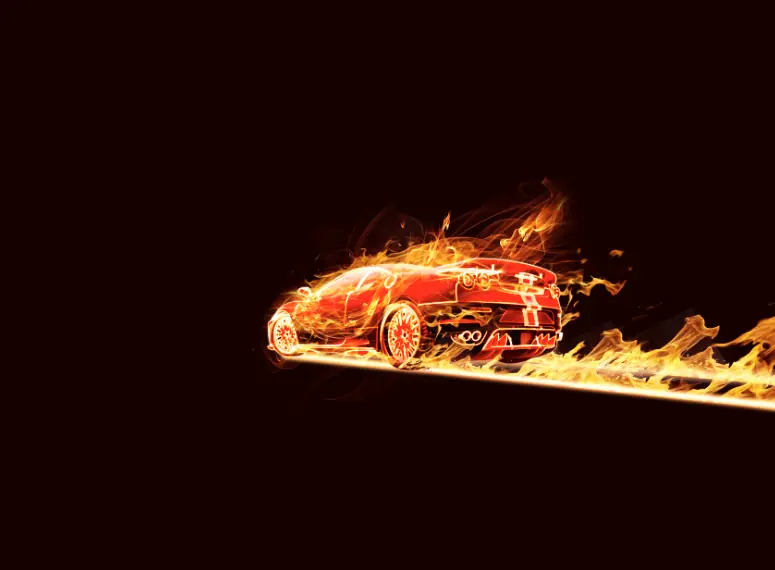 [Photoshop] Coche Flaming
