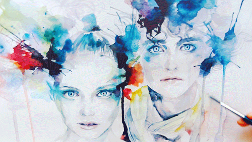 Speed painting con acuarelas | Gif
