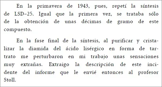 LSD algunos usos, no abusos