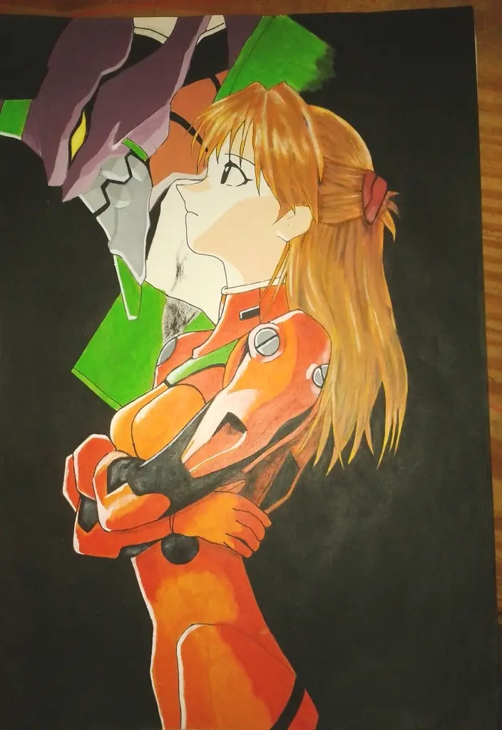 Pintura de Asuka Langley  (serie Evangelion)