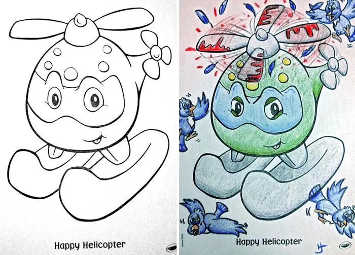 Cuando adultos coloreas dibujos infantiles