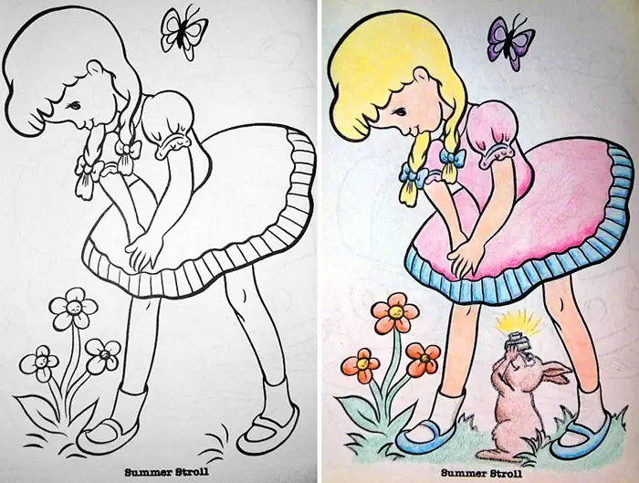 Cuando adultos coloreas dibujos infantiles