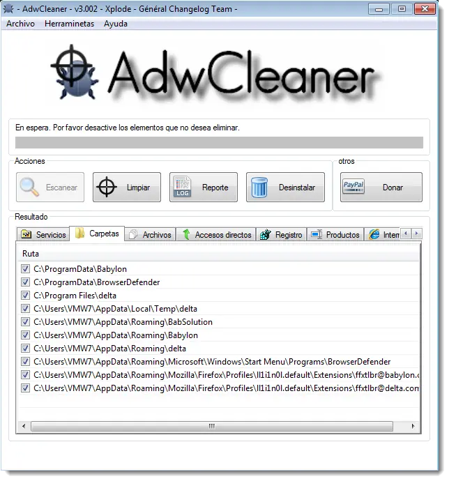 Elimina adware (AdwCleaner 3.0)