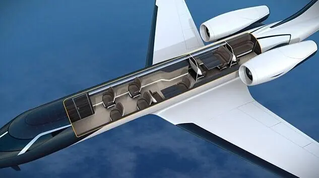 Avión privado transparente diseñado por Francia