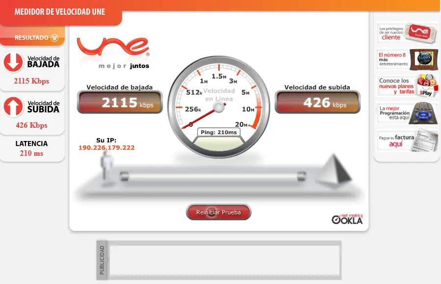 Queres medir la velocidad de tu internet? Entrá!