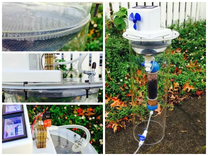 Dispositivo que produce energía y agua limpia con el sol