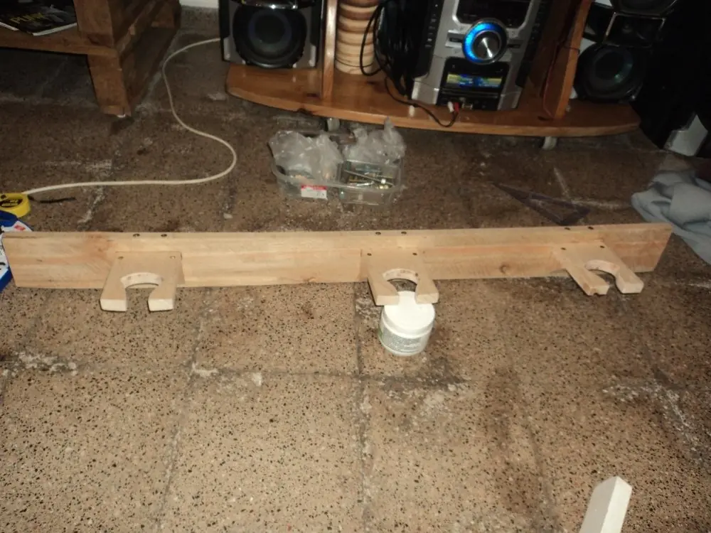 Soporte de pared para Guitarra eléctrica (madera reciclada)