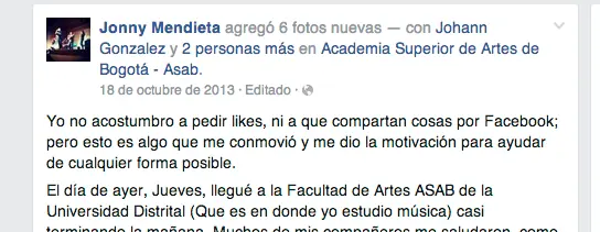 Edgar Espinoza, magnifico músico de la calle.