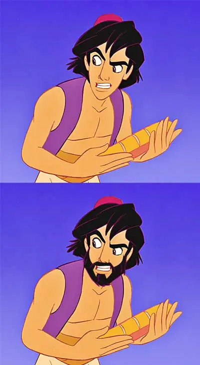Personajes de Disney sin la barba