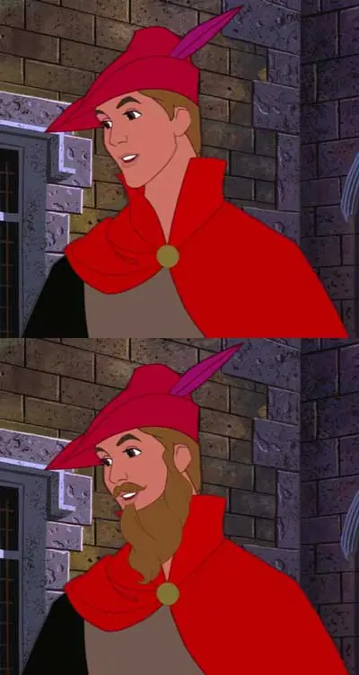 Personajes de Disney sin la barba