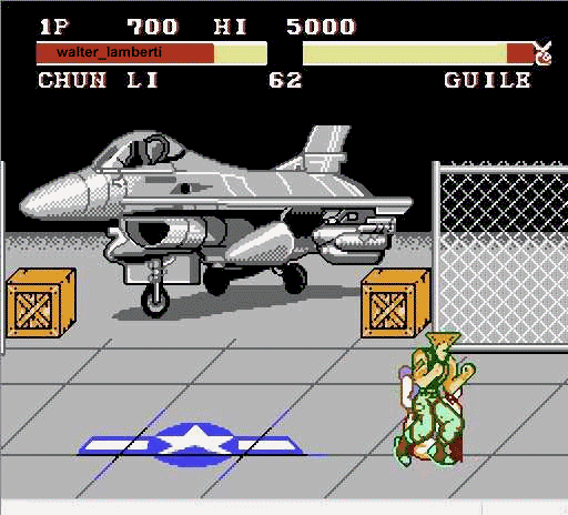 El street fighter de family game (nes)