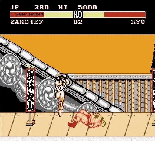 El street fighter de family game (nes)