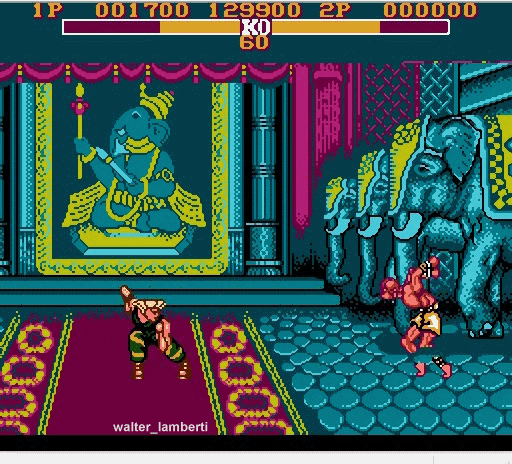 El street fighter de family game (nes)