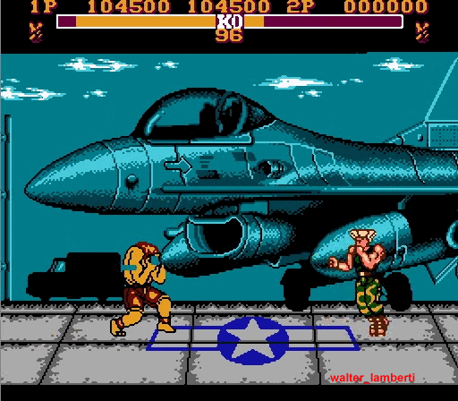 El street fighter de family game (nes)