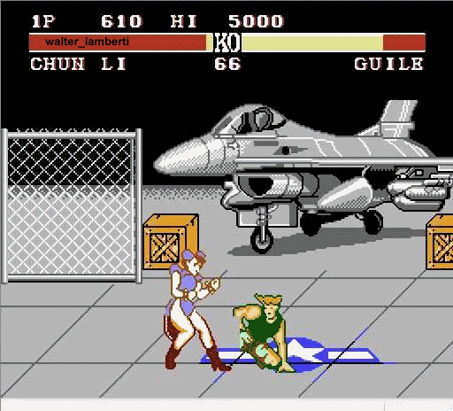 El street fighter de family game (nes)