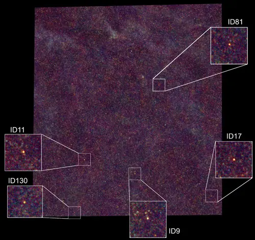Observan Cinco Galaxias Muy Lejanas Gracias a Lentes!