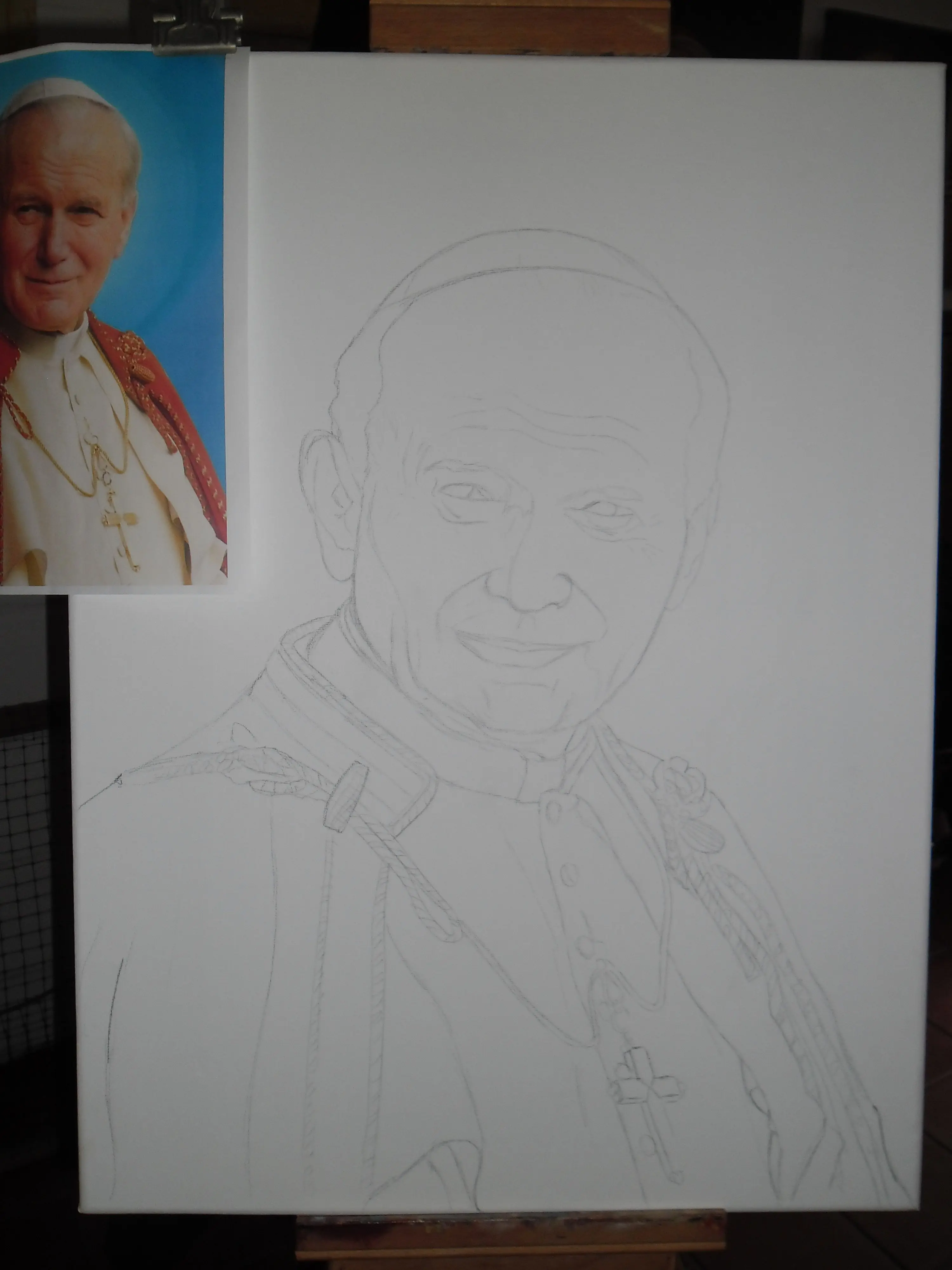 Retrato Realista de Juan Pablo II