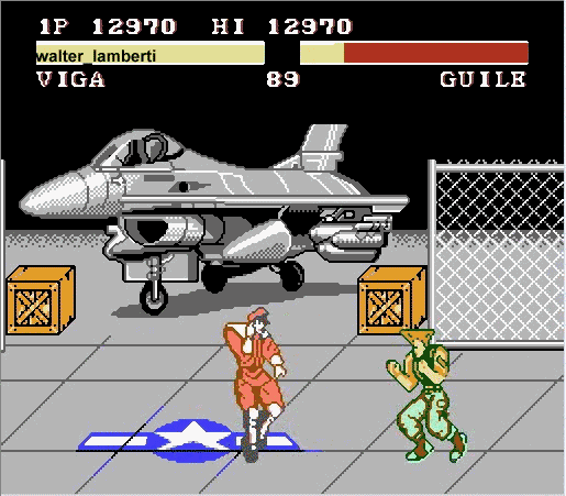 El street fighter de family game (nes)