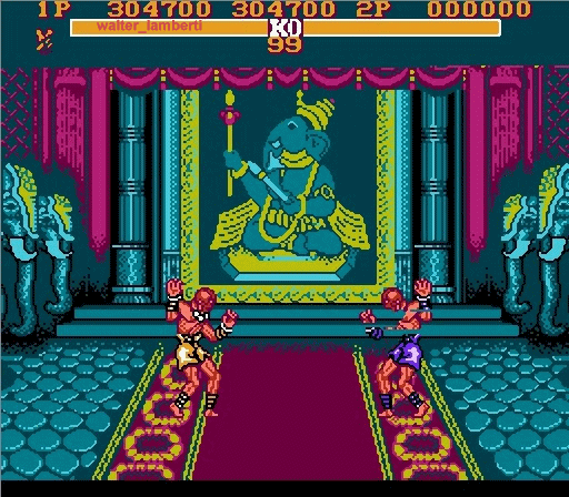 El street fighter de family game (nes)