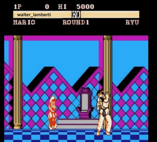 El street fighter de family game (nes)