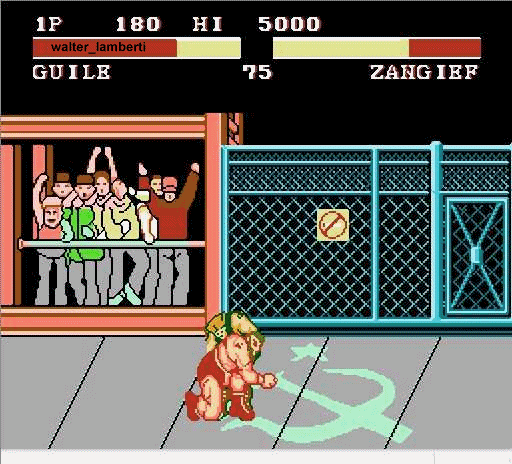El street fighter de family game (nes)