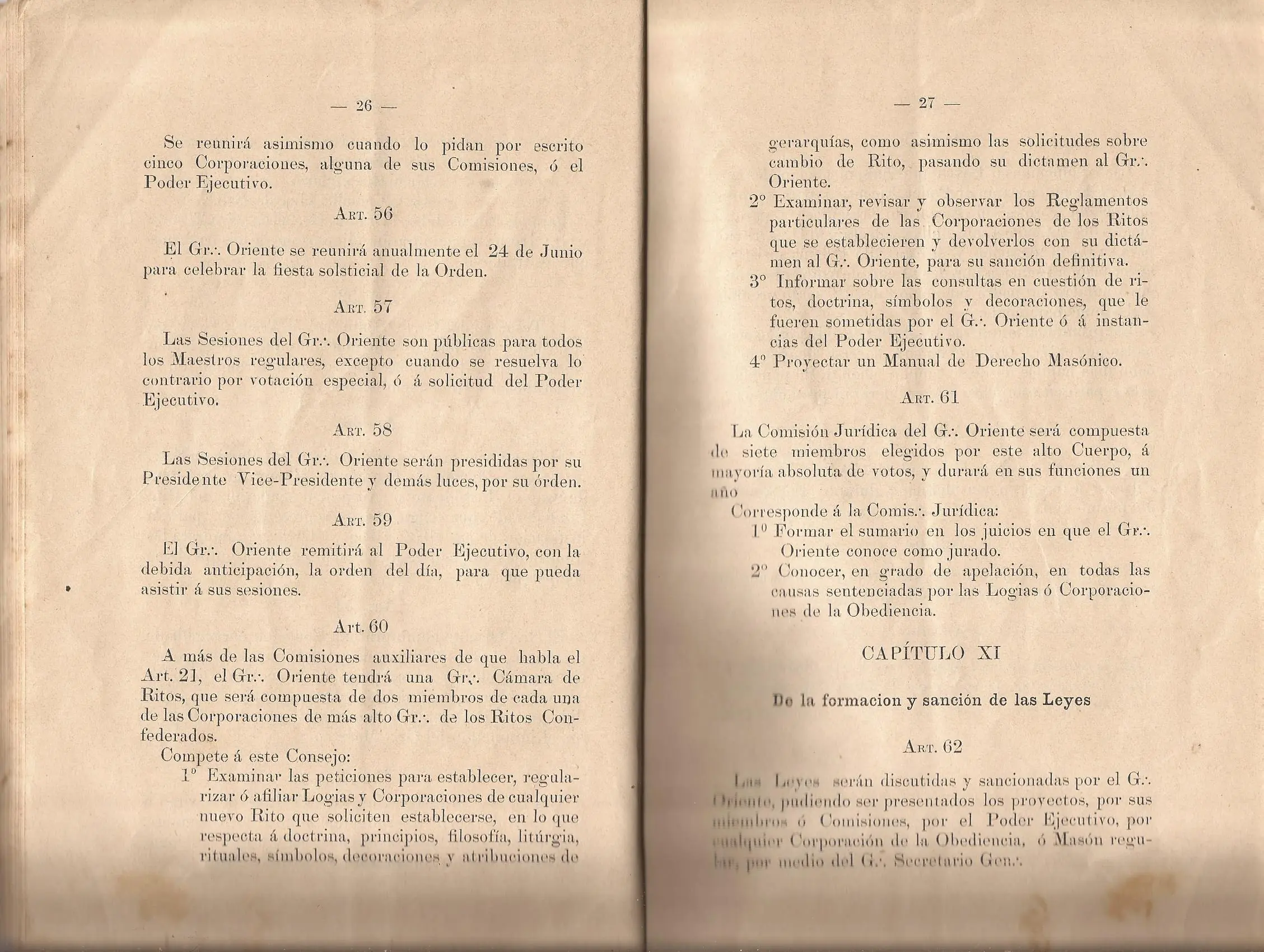 Constitucion de la orden Masonica (Inteligencia colectiva)