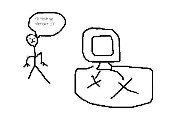 Si me paro me quitan la computadora haha..(cosas que pasan)