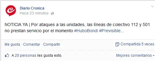 Empezó el quilombo: agredieron a los colectivos de la 112 y