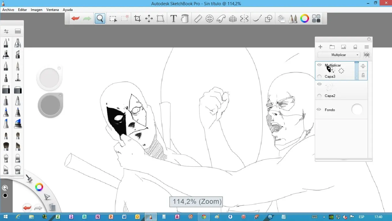 Deadpool vs Capitán América - Practicando
