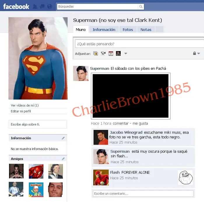 Facebook de superheroes