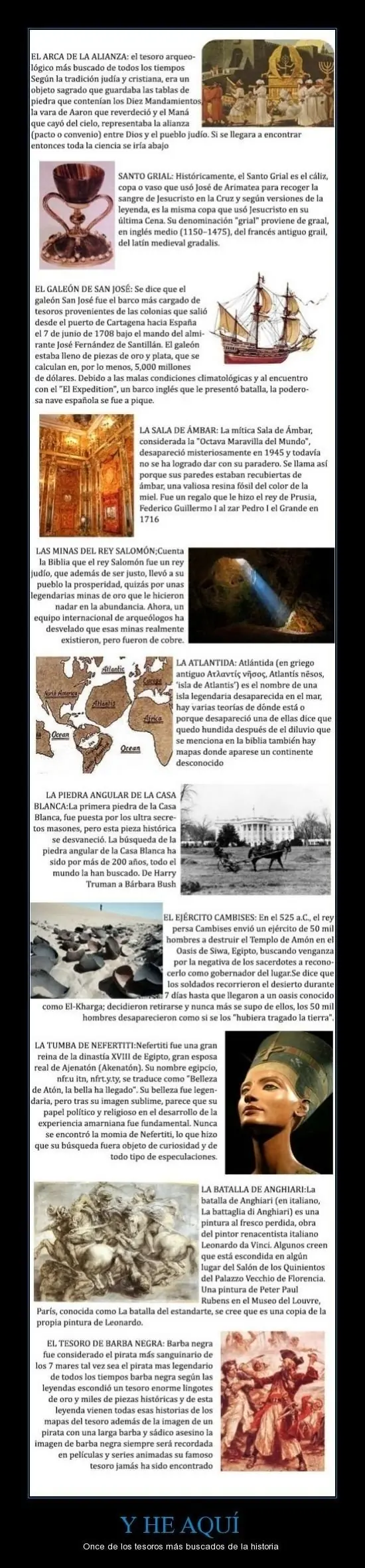 Los 11 tesoros mas buscados del mundo