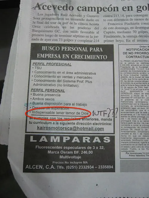 Buscas trabajo?