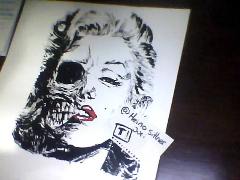 Dibuje a Marilyn Monroe con microfibra