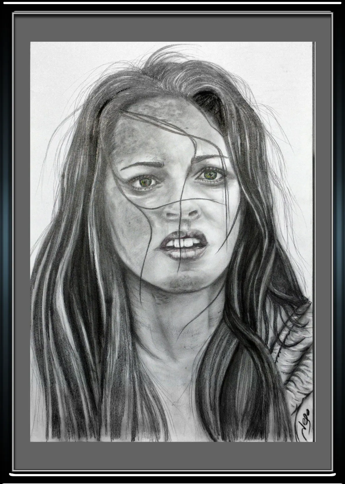 Kristen Stewart dibujo a lápiz