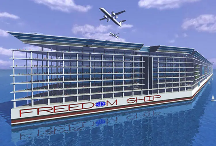 Construirán una ciudad flotante de 25 pisos