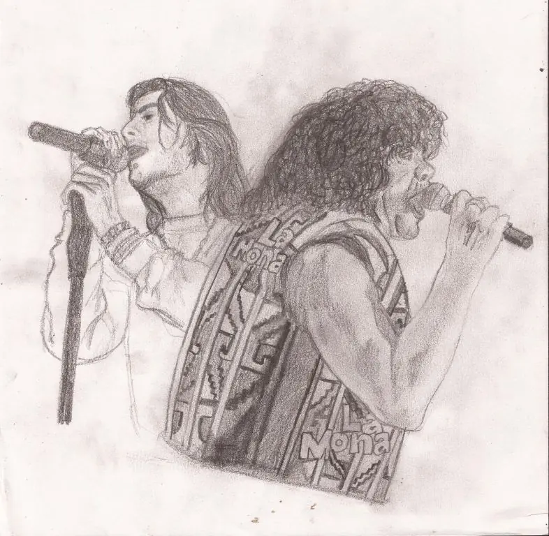 Dibujo de La Mona Jimenez y Ulises Bueno