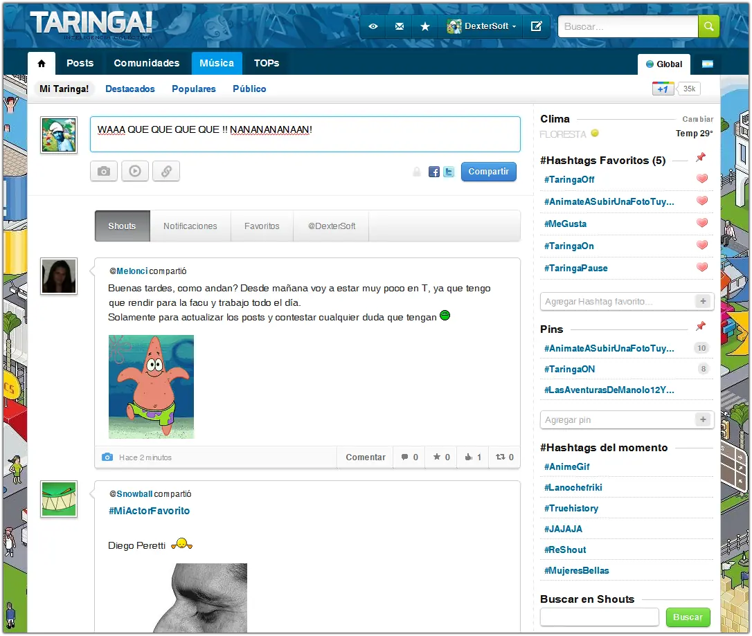Taringa: Hashtags Favoritos (Extensión)