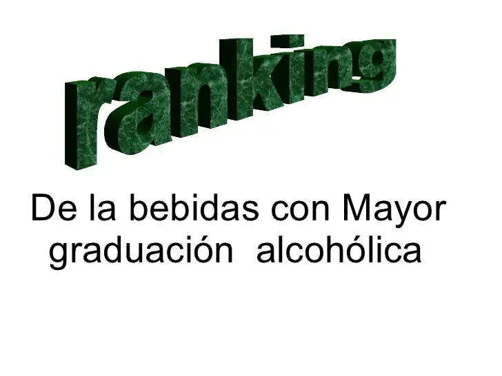 graduacion alcoholica
