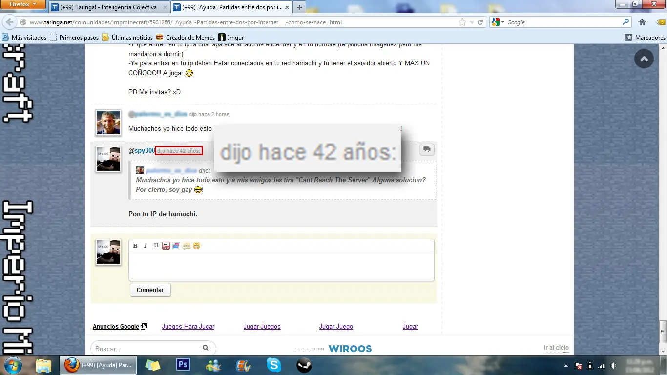 Yo comenté hace 42 años...