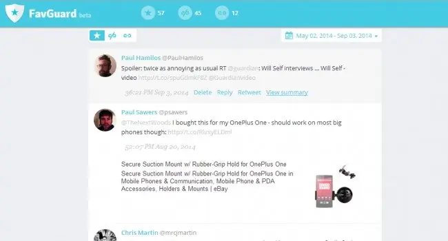 FavGuard: controla y oculta tus favoritos de Twitter