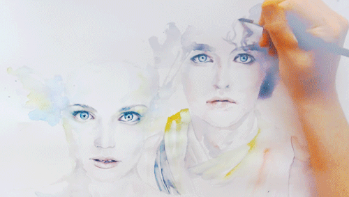 Speed painting con acuarelas | Gif