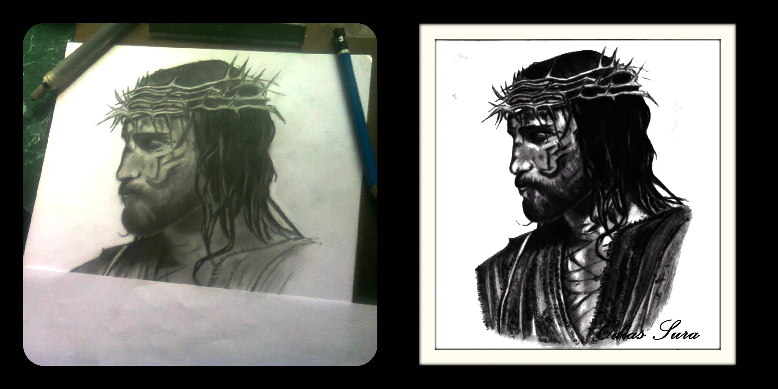 Retratos a lapiz & Boligrafo Bic- Odías Arnoldo Sura